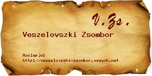 Veszelovszki Zsombor névjegykártya