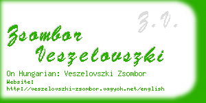 zsombor veszelovszki business card